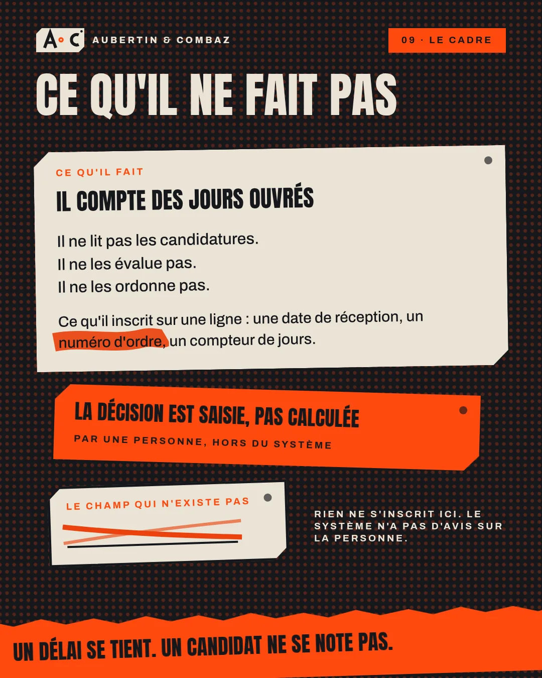 La plaque : un délai se tient, un candidat ne se note pas